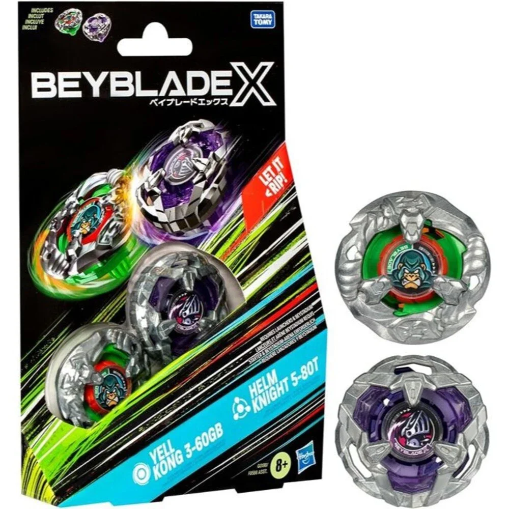 Beyblade X Lot - Yell Kong & Helm Knight Dual Pack + Horn Rhino + Talon Petra